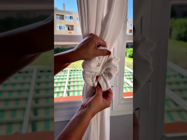 This easy curtain decor looks so beautiful and costs almost nothing 🤩
