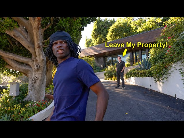 Sneaking Into Celebrity Houses To Ask For Money..