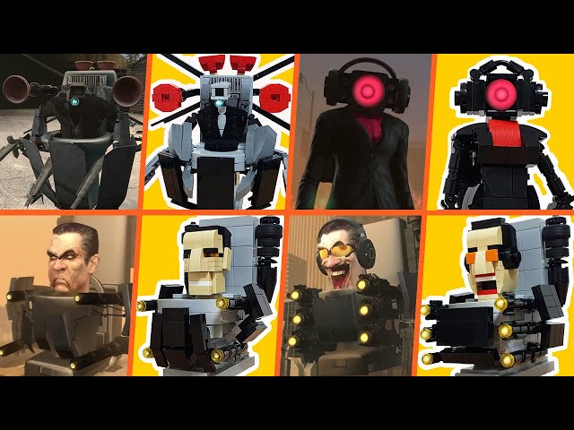 ALL LEGO Skibidi Toilet Every Character (Upgraded Plunger Cameraman,Speaker Woman,G-Man)