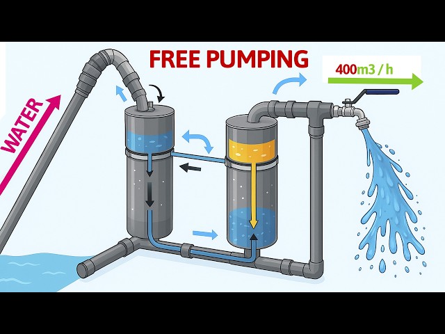 How to Make a Water Pump WITHOUT ELECTRICITY🚱⚡ with PVC Pipes