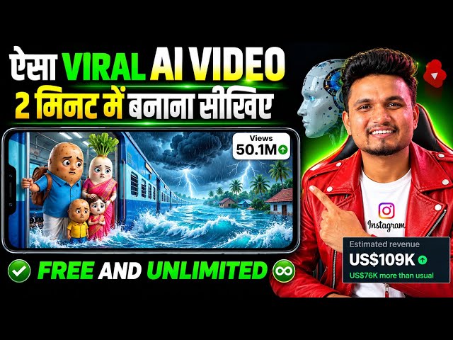 Long AI Video Kaise Banaye (10 Min) Using Just 1 Click🔥| Ai Video Kaise Banaye || Ai Automation