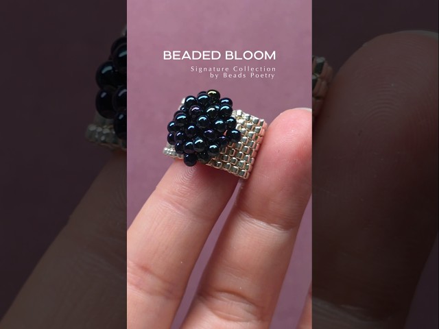 Beaded Bloom Ring | My New Signature Beaded Design #shorts