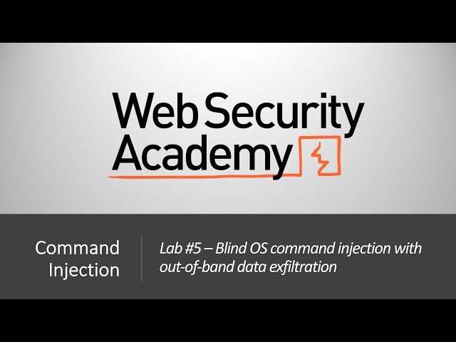 Command Injection - Lab #5 Command injection with out-of-band data exfiltration | Long Version