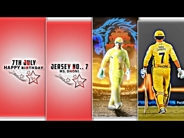 Birthday Video Editing in Alight Motion | MS Dhoni Birthday Status Video Editing Tutorial