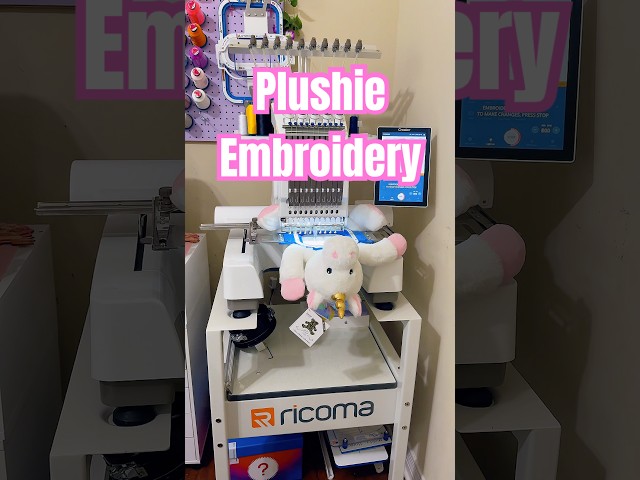 Embroider on a plushie with the Ricoma Creator 10-needle #ricoma #embroiderbuddy