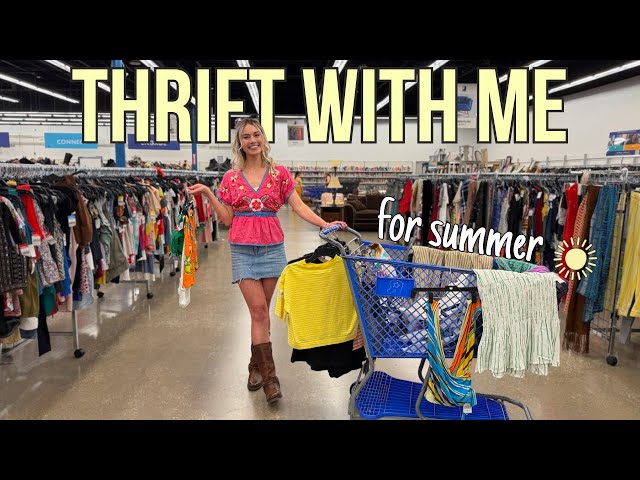 Thrifting my *dream* summer wardrobe at 4 thrift stores