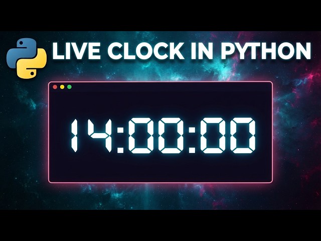 How to code a working Terminal Clock with Python | Tutorial #python #tutorial