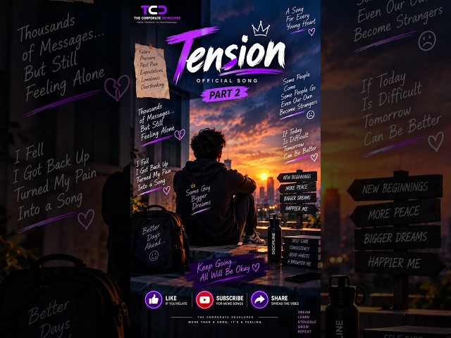 Everyone Has a Silent Battle… Keep Going ❤️ | TENSION #shorts #music #song #shortvideo #king