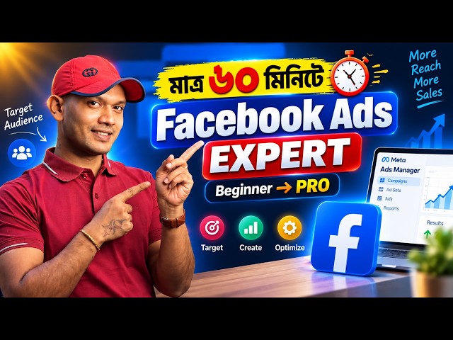 Facebook Ads Full Advanced Tutorial Bangla (Step-by-Step Guide) 🔥 ৬০ মিনিটে ফেসবুক মার্কেটিং শিখুন!