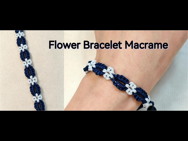 Easy Flower Macramé Bracelet Tutorial │ Step‑by‑Step for Beginners