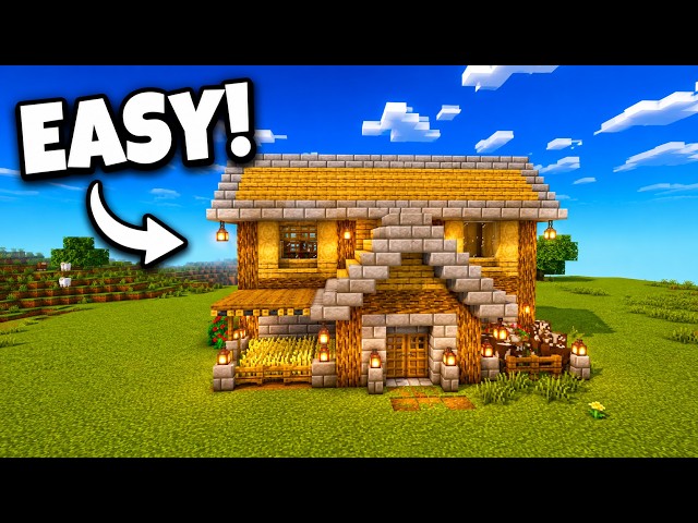 Minecraft Starter Wooden House Tutorial | Easy Build