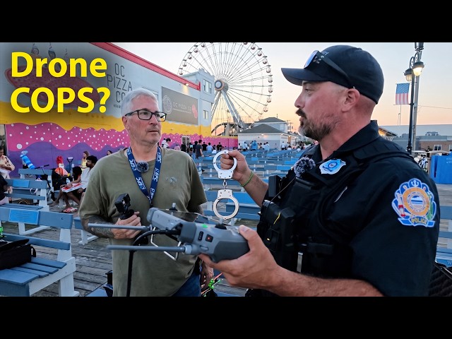 Drone an abandoned Ferris Wheel - COPS showed up