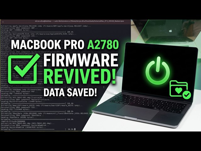 Dead M2 MacBook Pro (A2780) Repair: Fan Spin, 20V 3A, Corrupted Firmware Fix