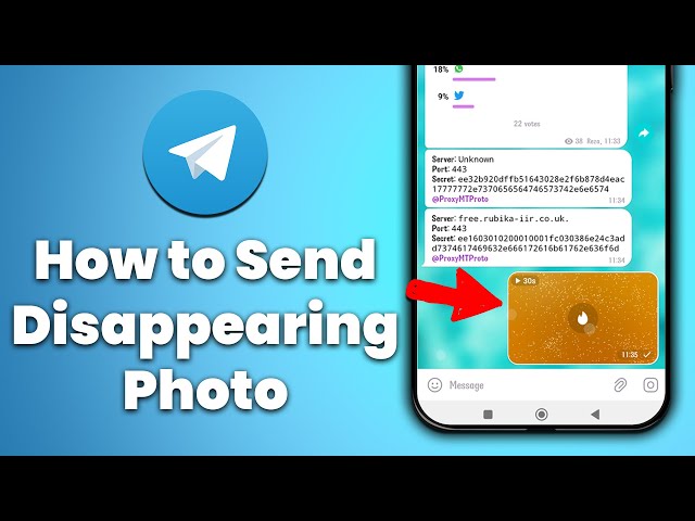 How to Send Disappearing Photo in Telegram