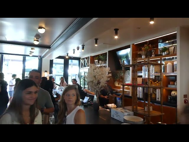 Dialog Cafe Opening Sunset Blvd Los Angeles California October 3, 2026 Summer Heatwave 102 Degrees