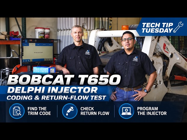Bobcat T650 Delphi Injector Coding & Return-Flow Test | Tech Tip