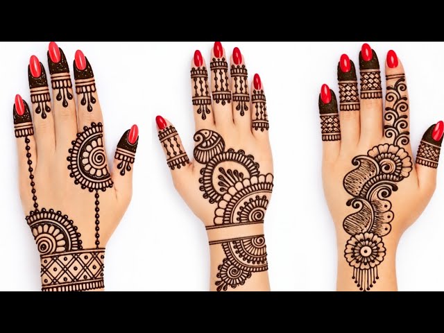 3 Beautiful Mehndi Designs You Must Try | Front & Back Hand Mehndi | New Mehndi 2026