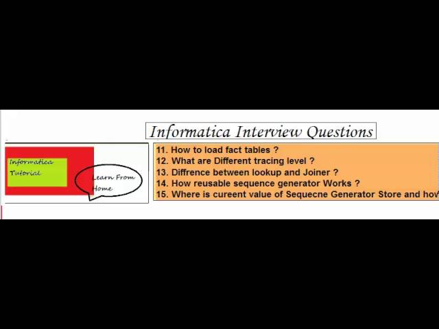Informatica InterView Question