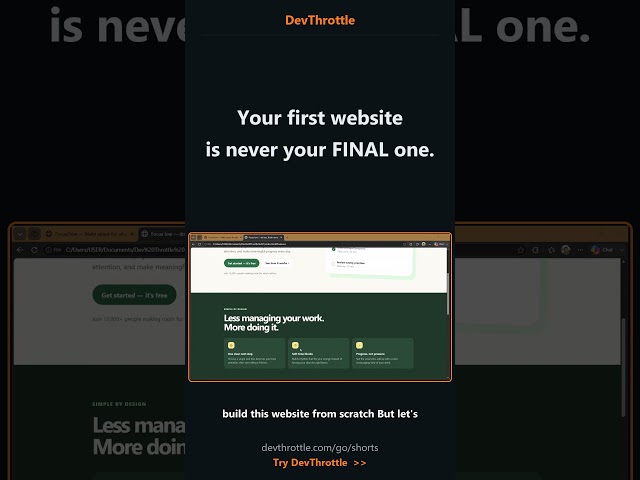 Your first website is never your final one | DevThrottle