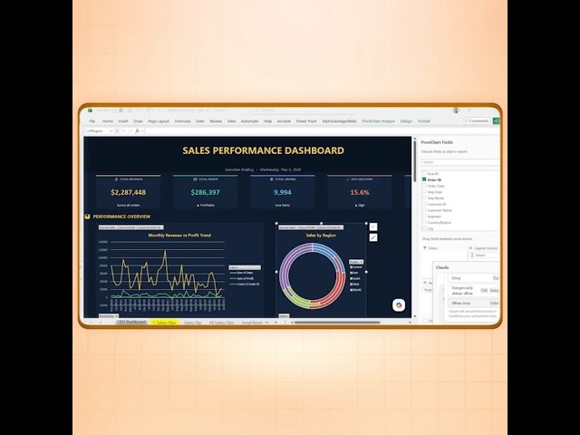 Claude + Excel = Instant Dashboard Creation