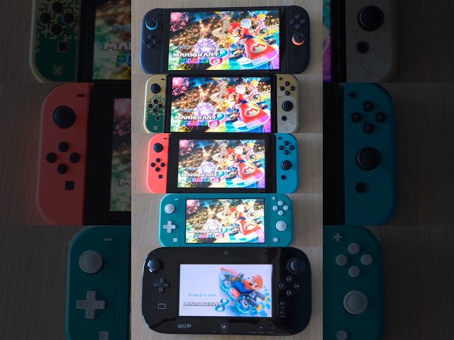 Mariokart 8- Nintendo Switch 2 vs Switch OLED vs Switch vs Switch Lite vs Wii U Speed Comparison