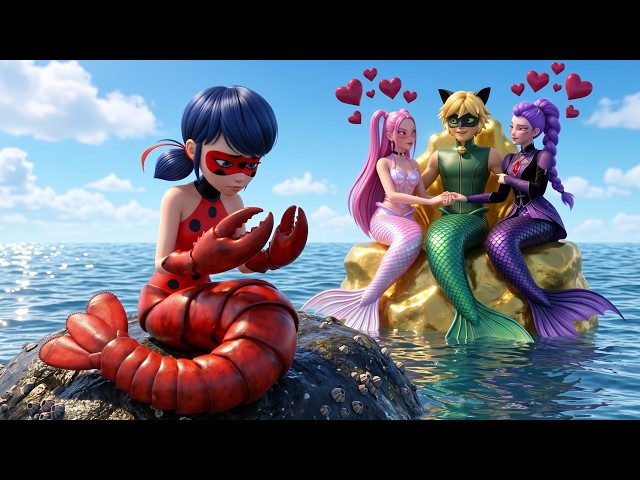 CRAB LADYBUG Is ABANDONED By MERMAID CAT NOIR 😢 [ FREE Cover ] Rumi Kpop Demon Hunters GOLDEN MV