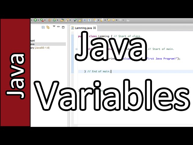 Variables - Java Programming Tutorial #2 (PC / Mac 2015)