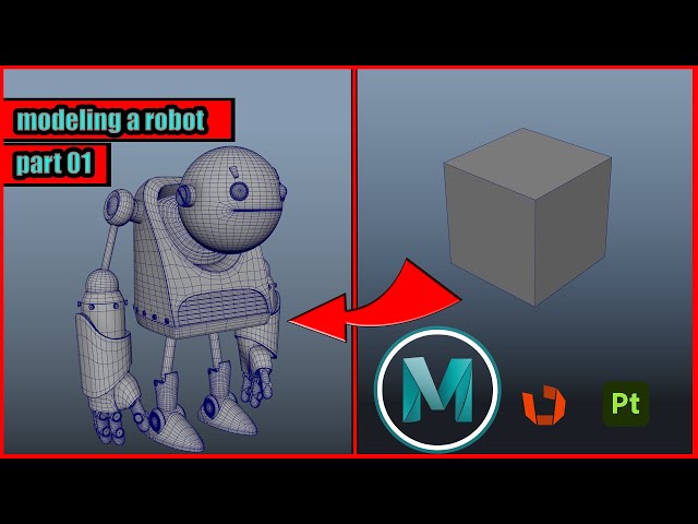 how to 3d modeling robot in maya2022-full tutorial-part01