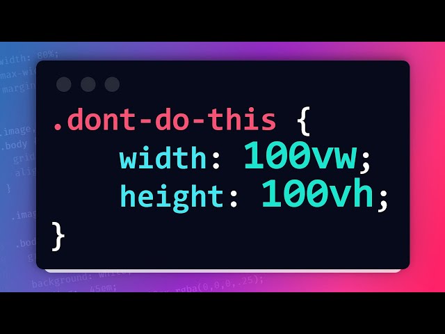 The problems with viewport units