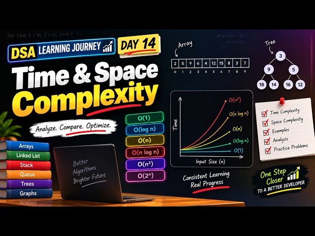 DSA Learning Journey Day 14 | Time & Space Complexity | Big O Notation