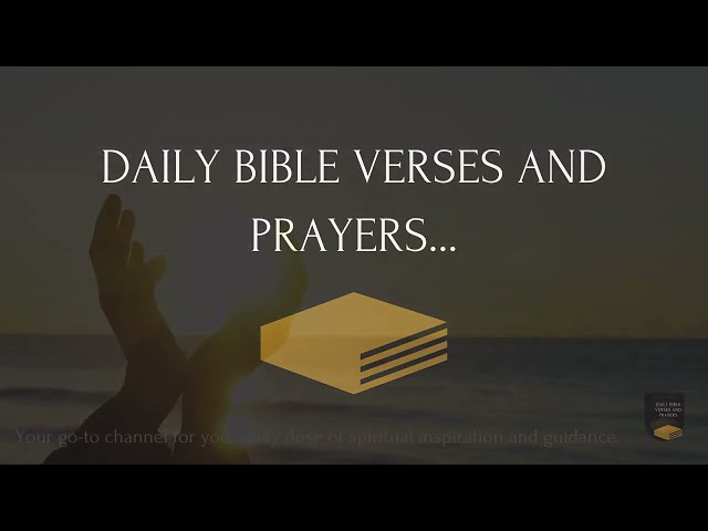 Daily Bible Verses and Prayers Channel Trailer
