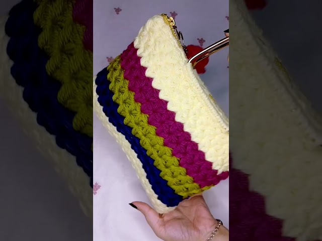 "Wait for the perfection! 😱✨ Stunning Star Jasmine Stitch Crochet Purse #shorts"
