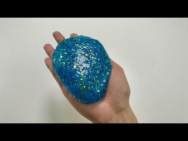ASMR Slime | Gold leaf slime | Cloud creme slime | Mixing glitters with slime video #16