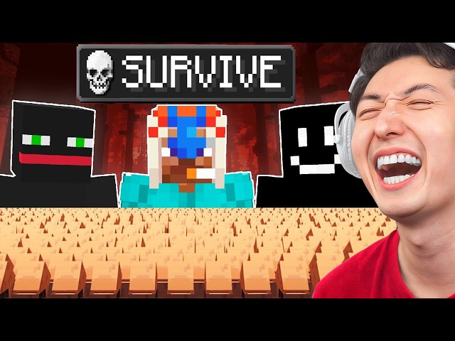 1,000,000 Villagers VS YouTubers... (REACTION)