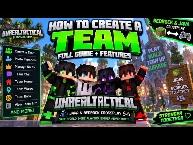 How to Create a Team on a Minecraft SMP! (Java & Bedrock)