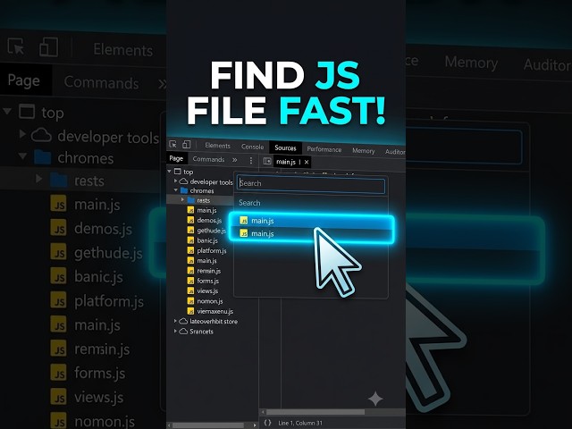Find Any JavaScript File Fast in DevTools ⚡ #shorts