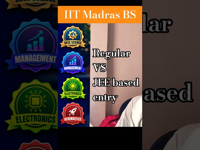 iitmbs regular VS JEE based entry 🤔 #iittm #shortsfeed #ytshorts #shorts