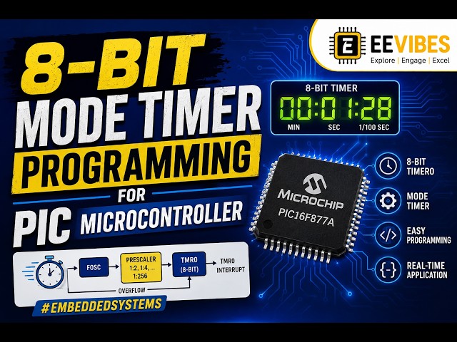Part 2: 8-bit Mode Timer Programming for PIC Microcontroller #embeddedsystems