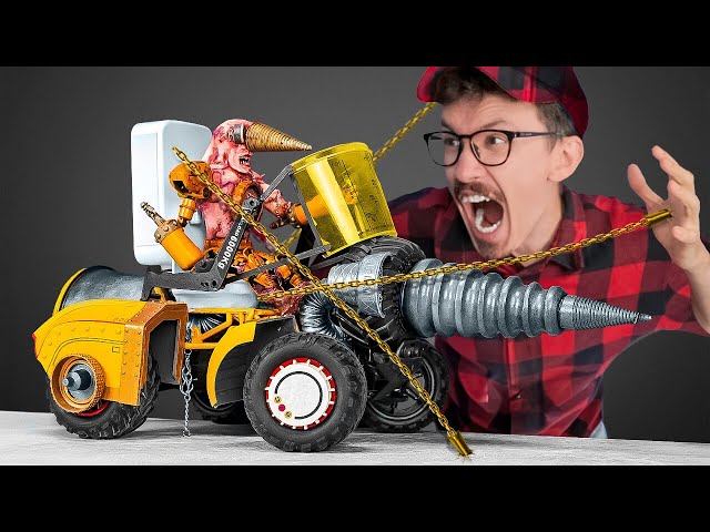 Skibidi Titan + Vehicle = Unstoppable Power! Drillman’s Epic Monster Truck Transformation! 🚛💪