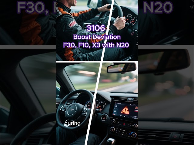BMW Code 3106 Often Means Turbo Boost Loss On F30, F10, X3 with N20 Engines