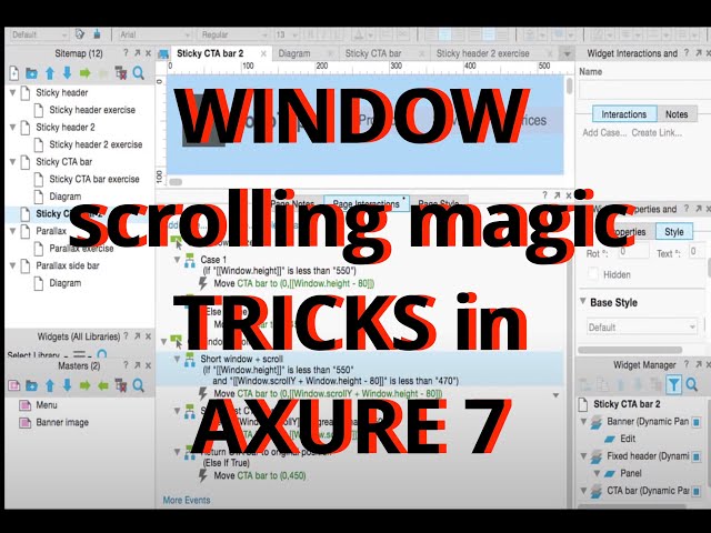 WINDOW scrolling magic TRICKS in AXURE 7 | David Fennell