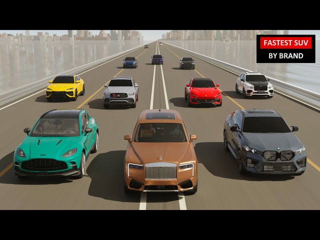 Fastest SUV by Brands SPEED Comparison | FASTEST SUV 3D COMPARISON