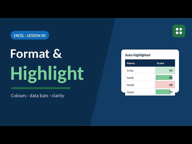 Excel Formatting for Beginners — Conditional Formatting, Data Bars & More