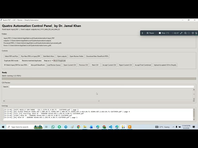 ai product catalog automation pdf to csv data extraction quatero demo