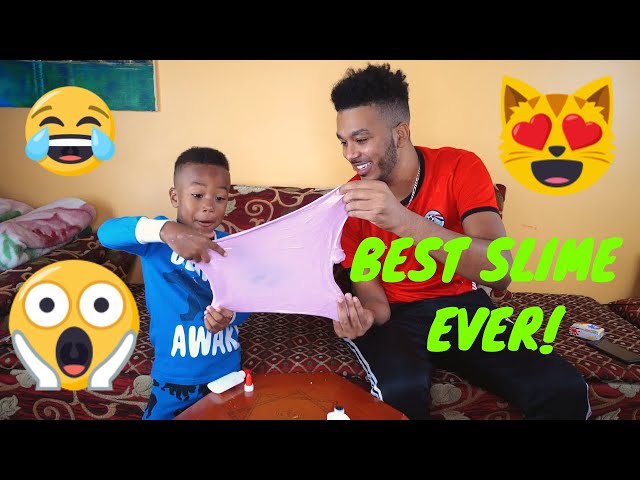 5 YEAR OLD TEACHES ME HOW TO MAKE SLIME, EASY WAY