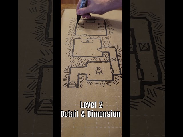 3 Levels of D&D map making ❤️ #dnd #craft