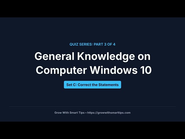 Can You Spot the Mistakes in This Windows 10 Computer Quiz?