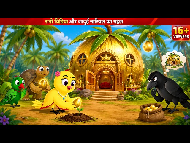 Rano chidiya और जादुई नारियल house | rano chidiya ki kahani | ranu chidiya ki acchi acchi kahani