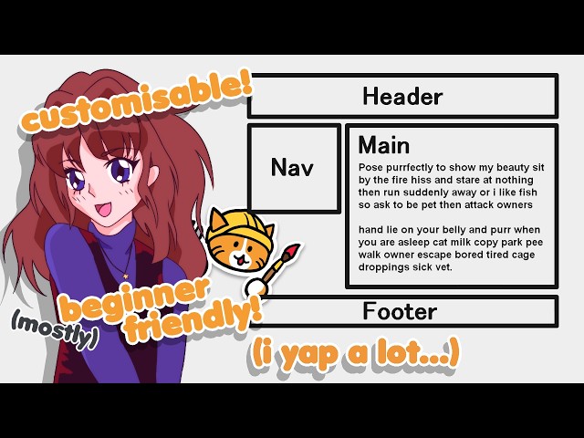 Simple Website Layout From Scratch Using HTML/CSS :D