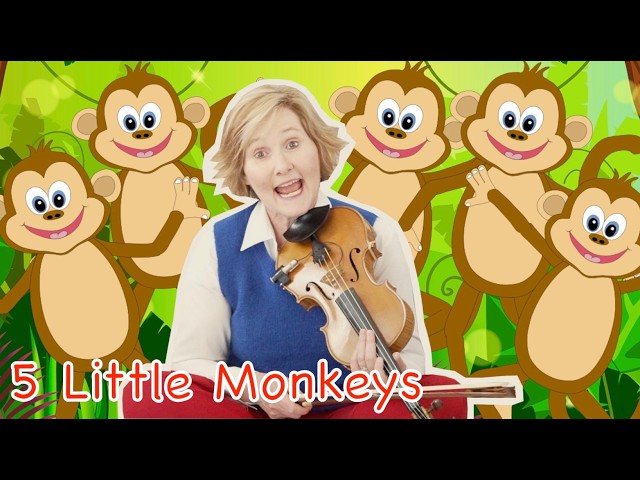 5 Little Monkeys Jumping On The Bed! Learn to count with Vicky Arlidge!